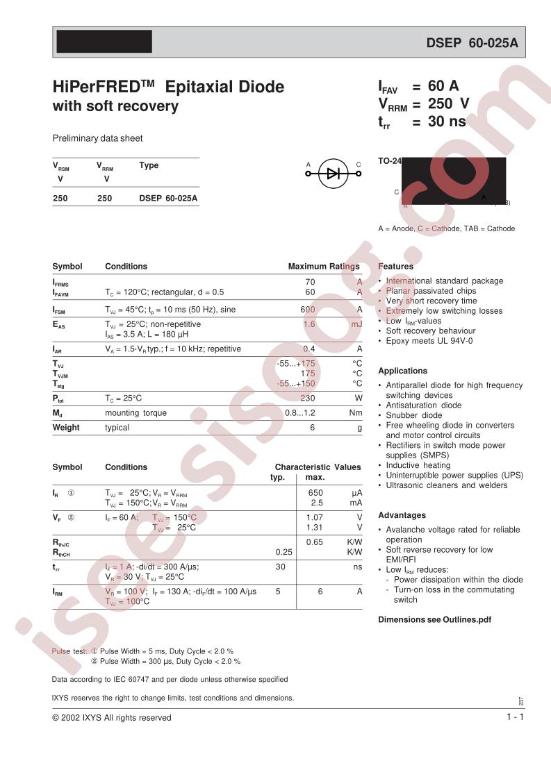 DSEP60-025A