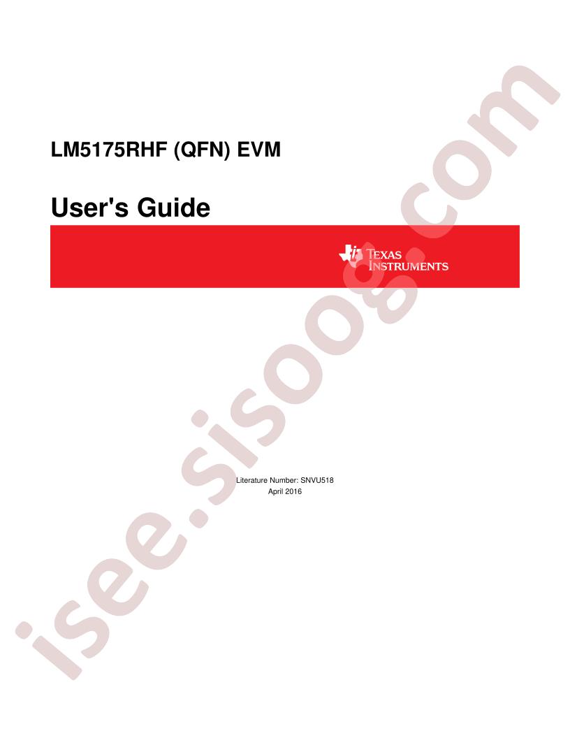 LM5175RHF(QFN) EVM User Guide