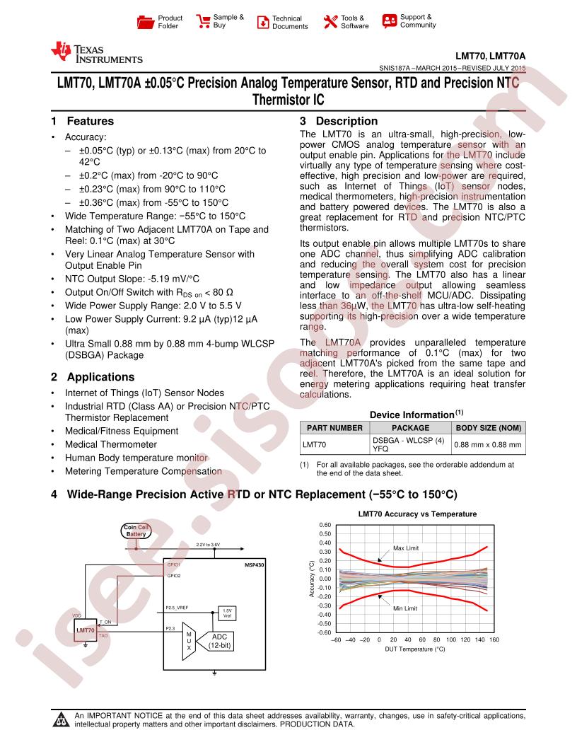 LMT70(A) Datasheet
