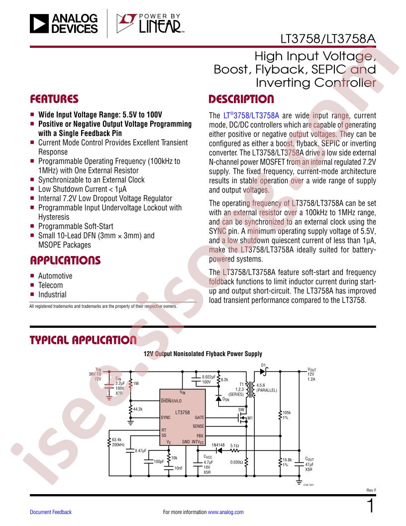 LT3758(A) Datasheet