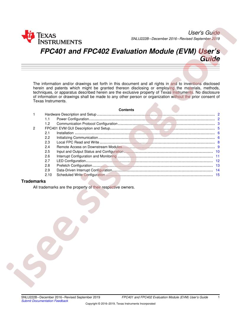 FPC401EVM, FPC402EVM User Guide