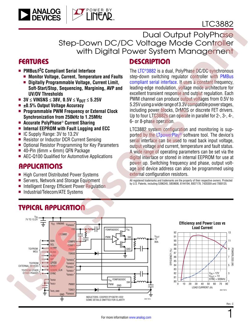 LTC3882 Datasheet