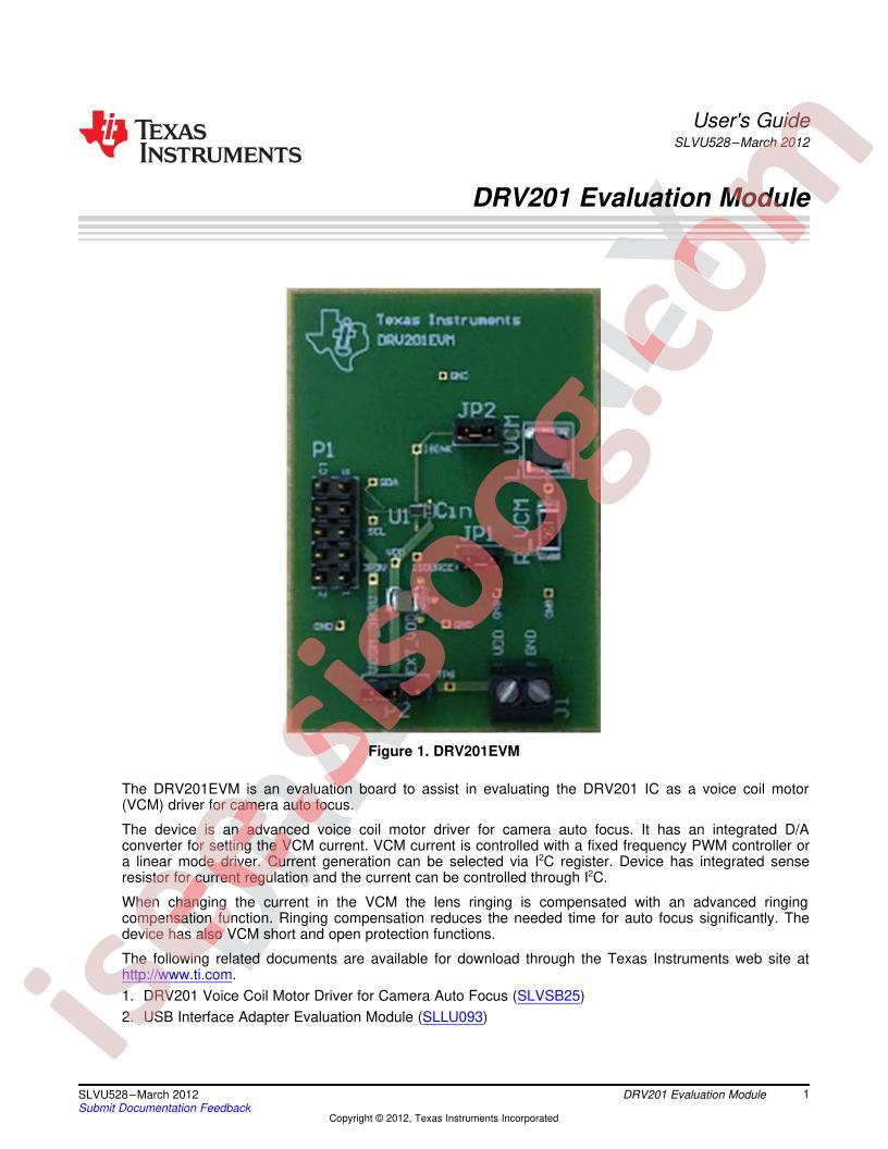 DRV201EVM User Guide