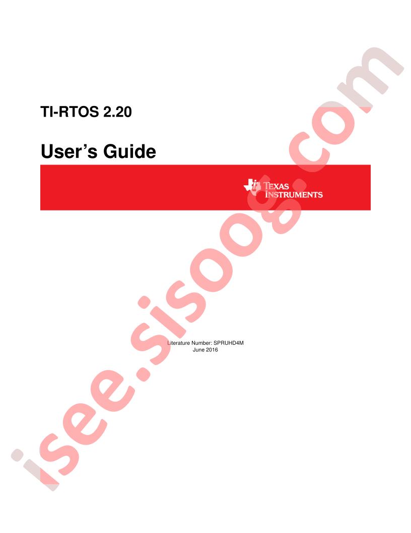 TI-RTOS 2.00 User Guide
