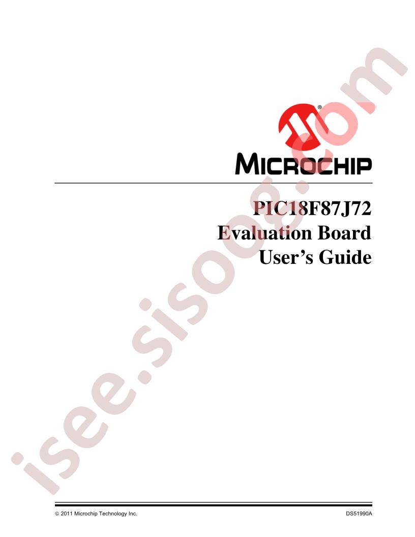 PIC18F87J72 Board User Guide