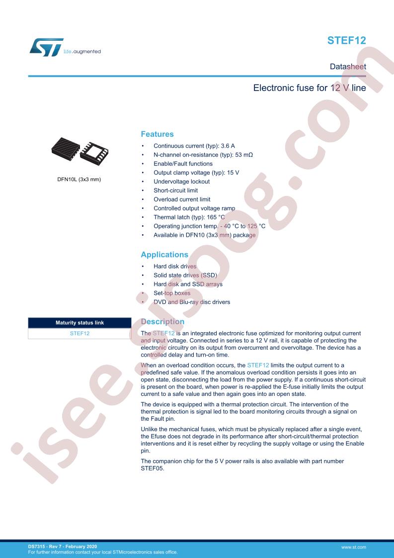 STEF12 Datasheet
