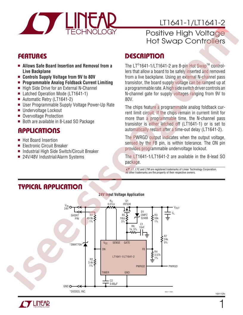 LT1641-1,-2 Datasheet