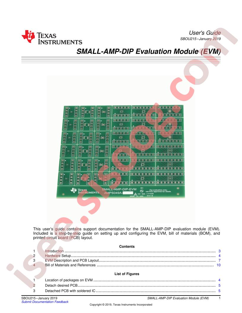 SMALL-AMP-DIP-EVM User Guide