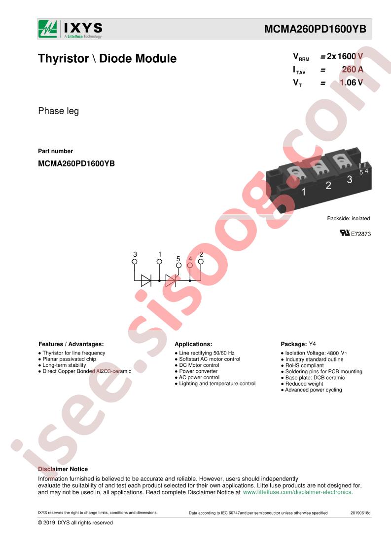 MCMA260PD1600YB