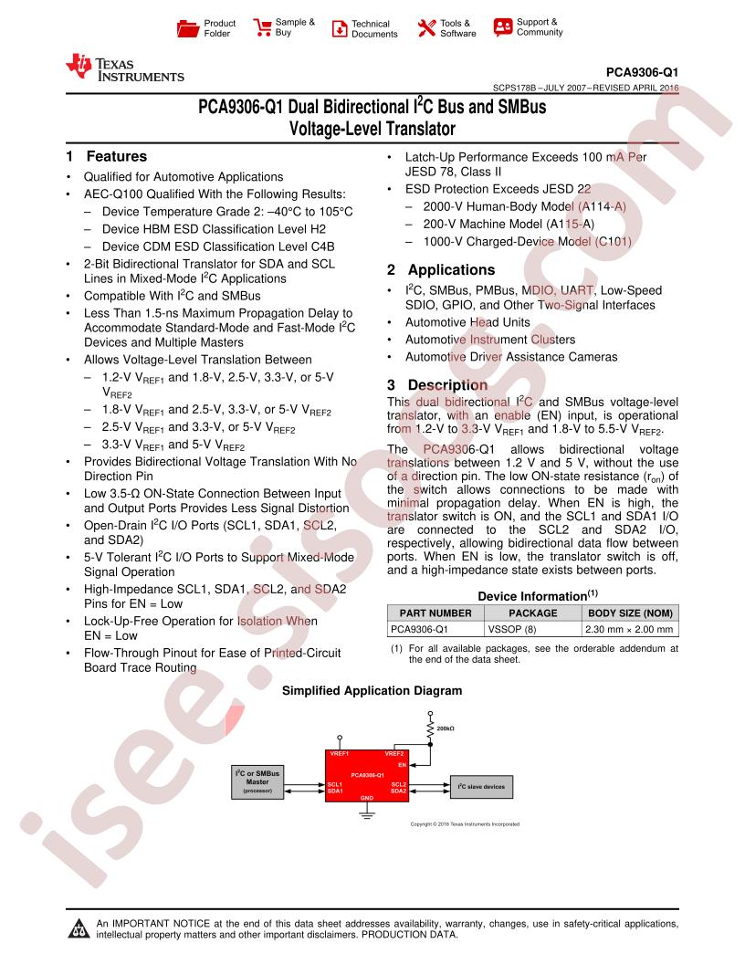 PCA9306-Q1