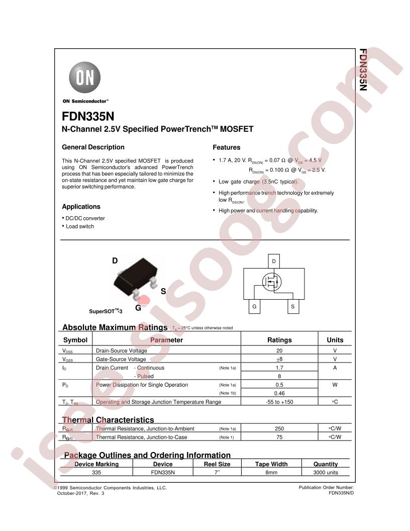 FDN335N Datasheet