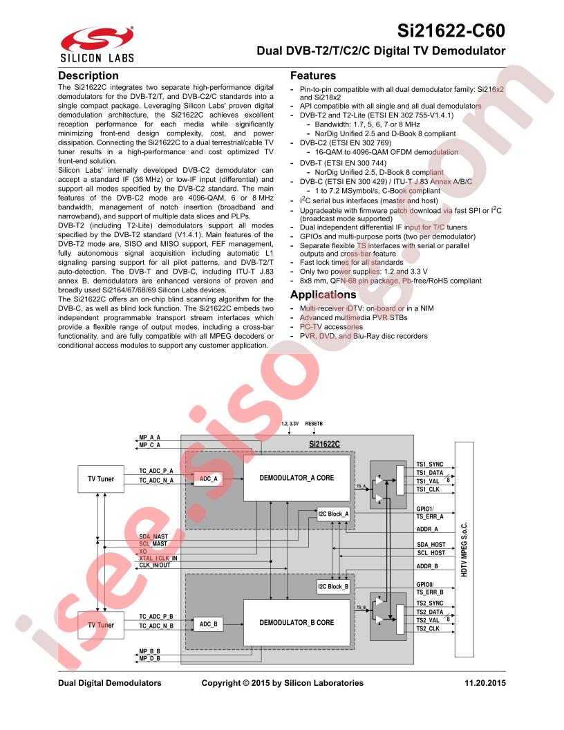 SI21622-C60 Data Short