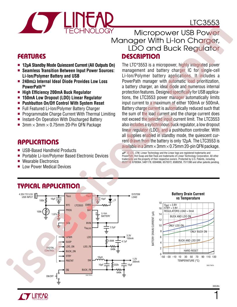 LTC3553 Datasheet