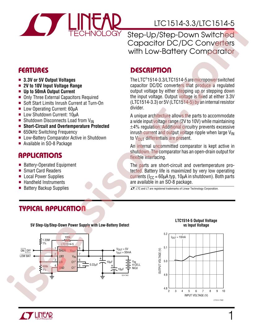 LTC1514-3.3/-5