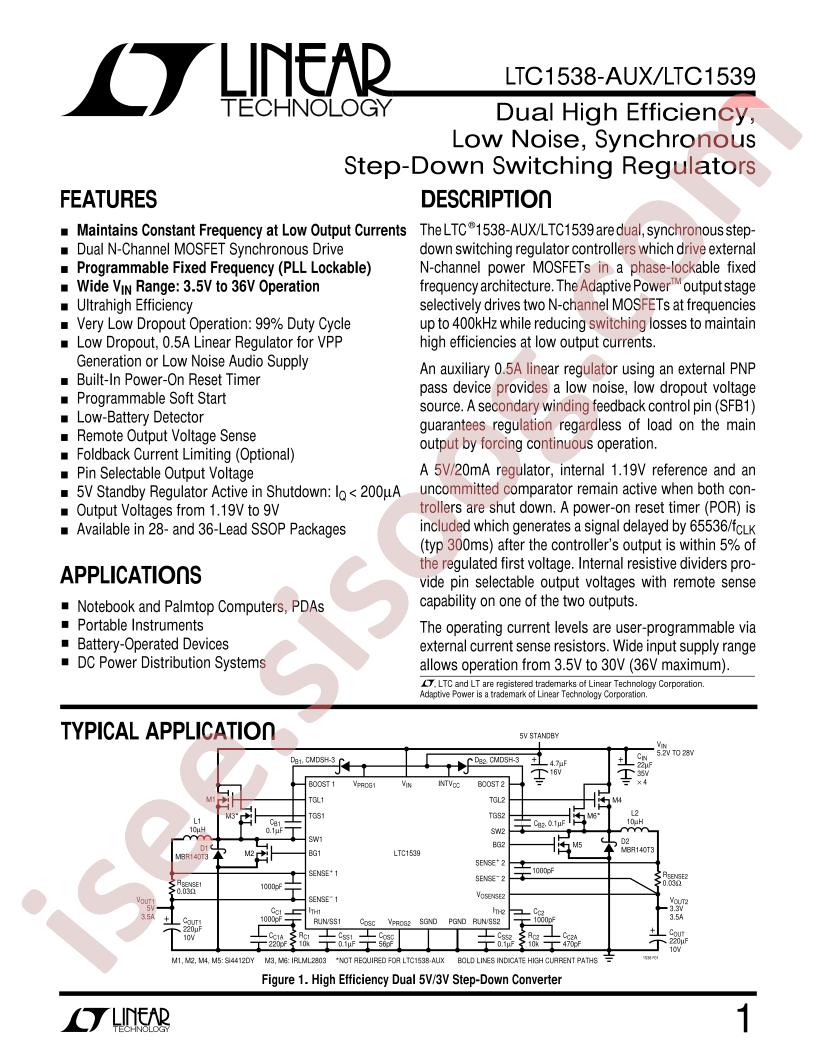 LTC1538-AUX/LTC1539