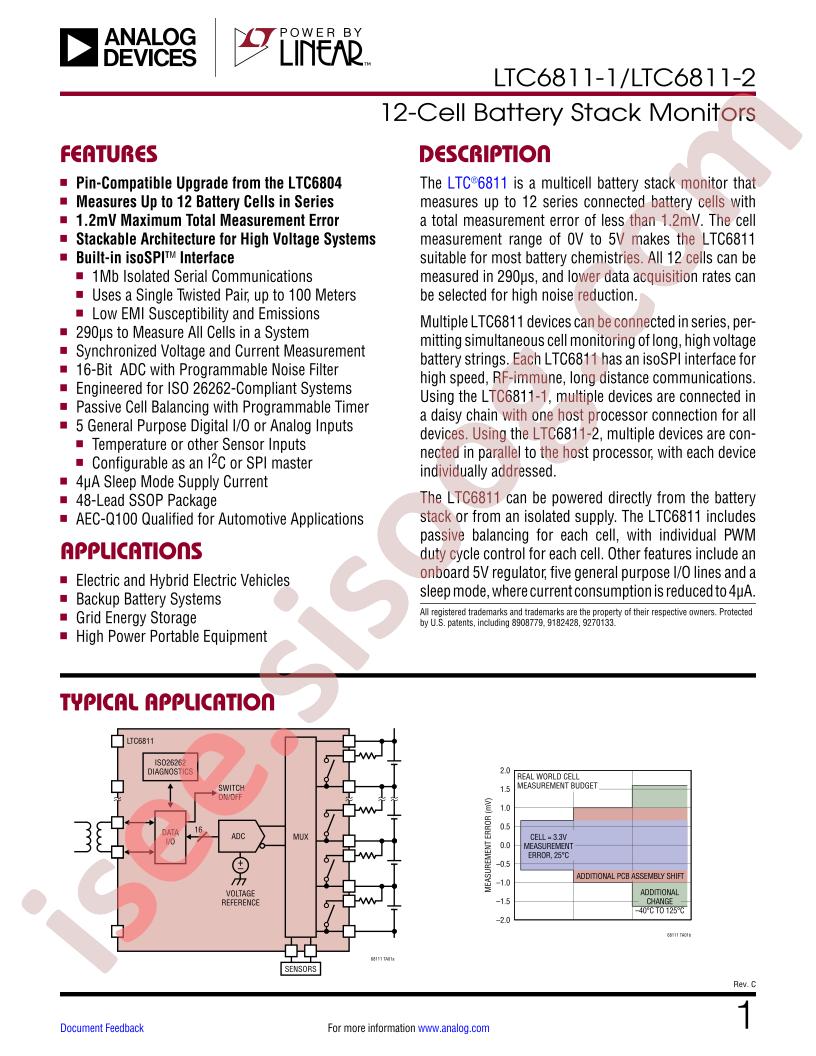 LTC6811(-1, -2) Datasheet