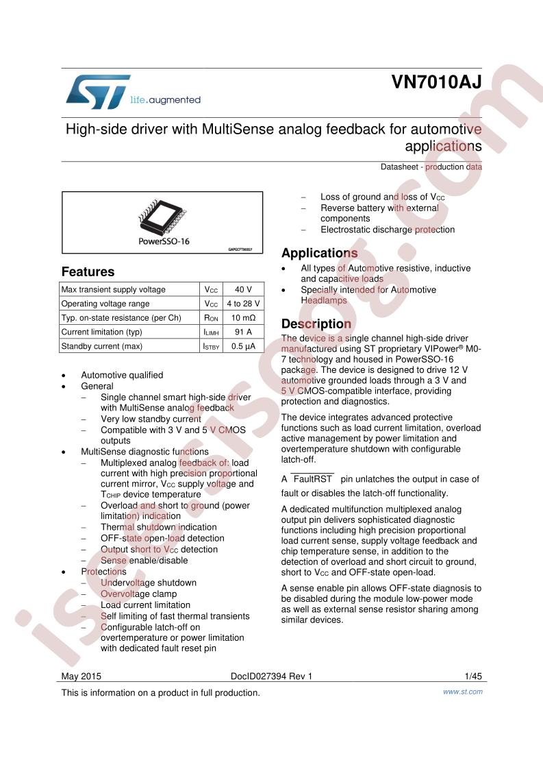 VN7010AJ Datasheet