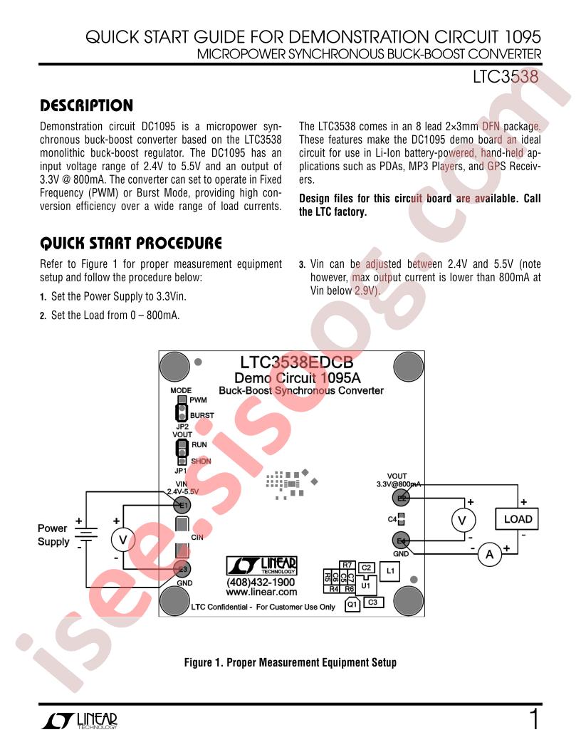 DC1095A Quick Start Guide