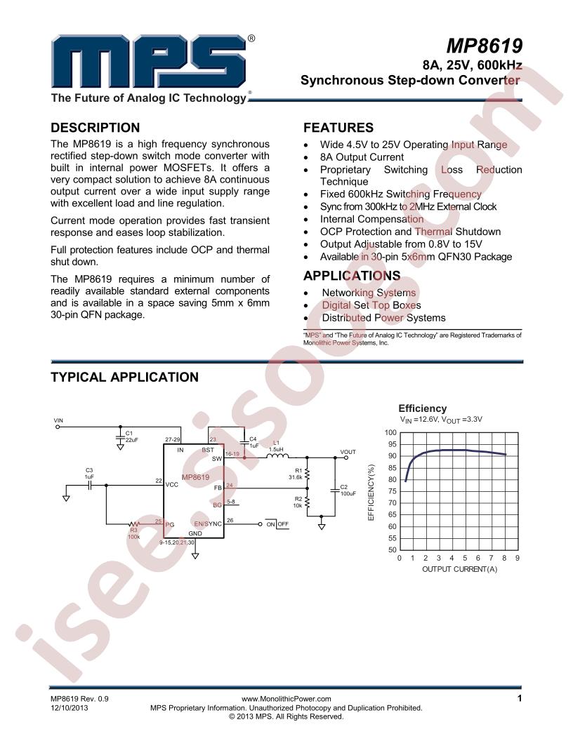 MP8619 Datasheet