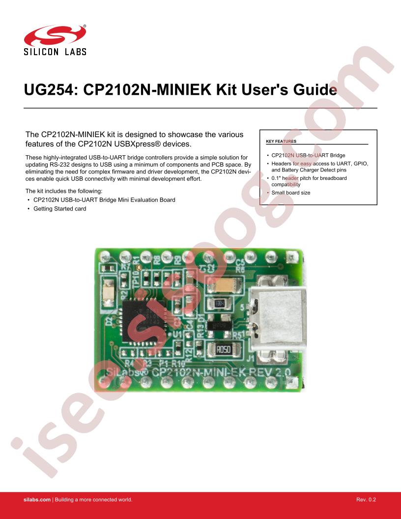 CP2102N-MINIEK User Guide