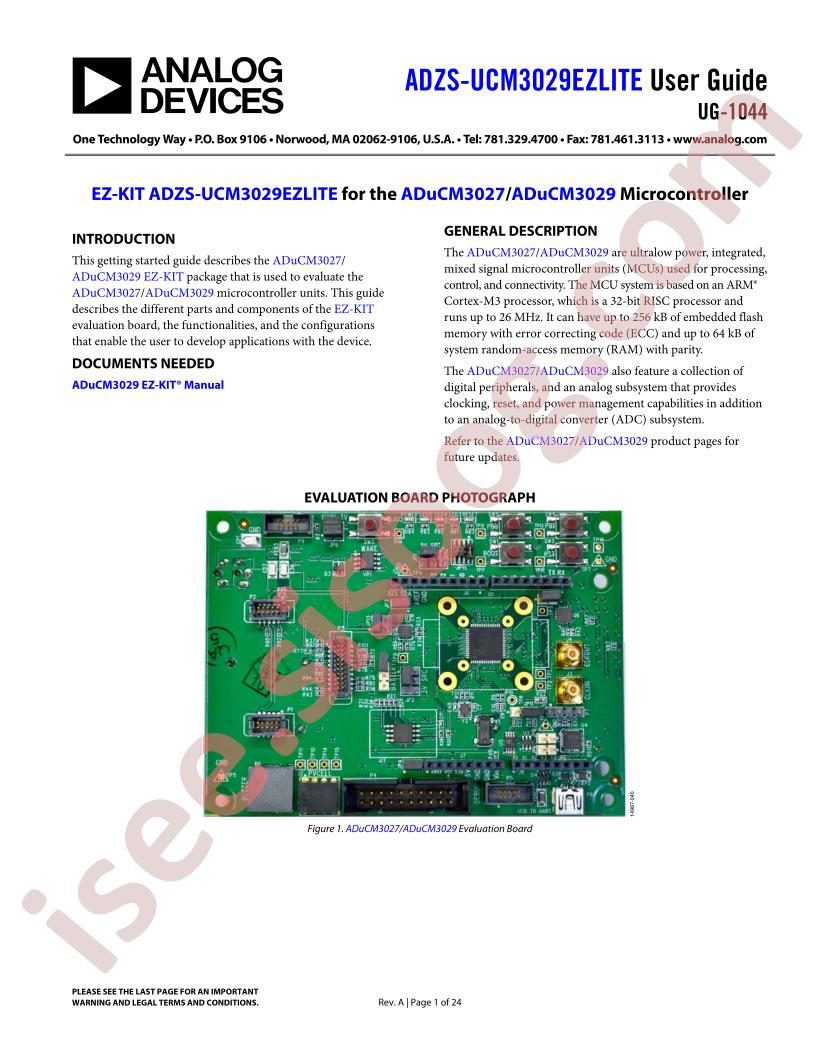 ADZS-UCM3029EZLITE User Guide