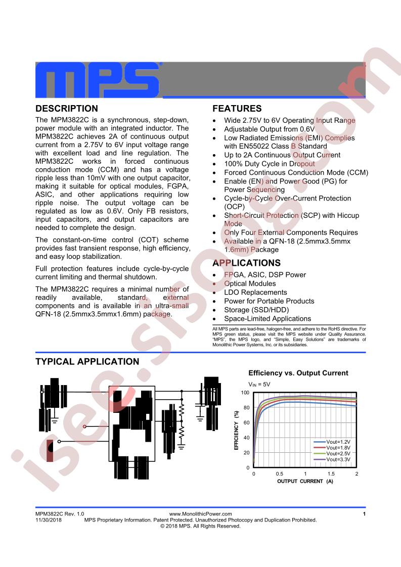 MPM3822C Datasheet