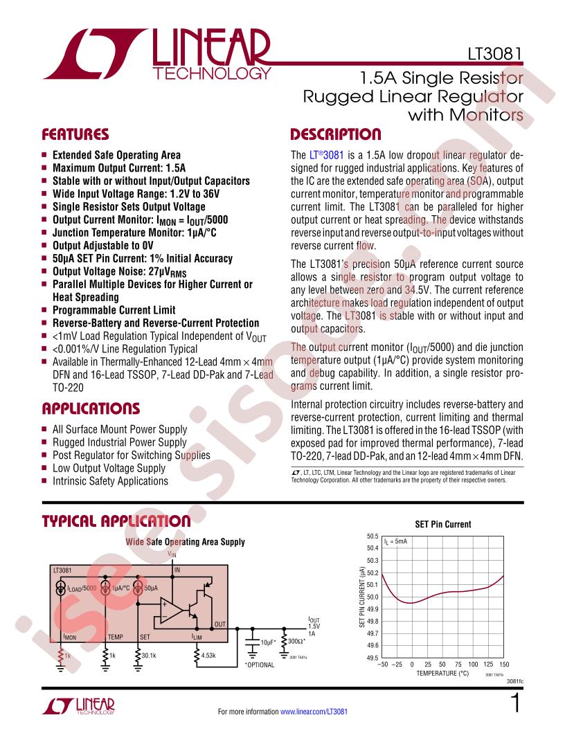 LT3081 Datasheet