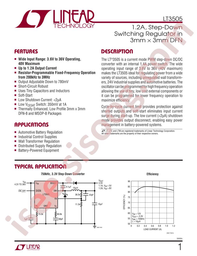 LT3505 Datasheet