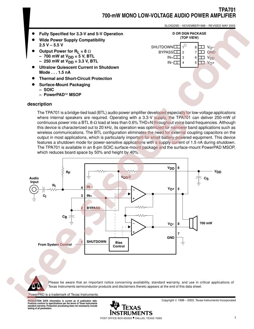 TPA701