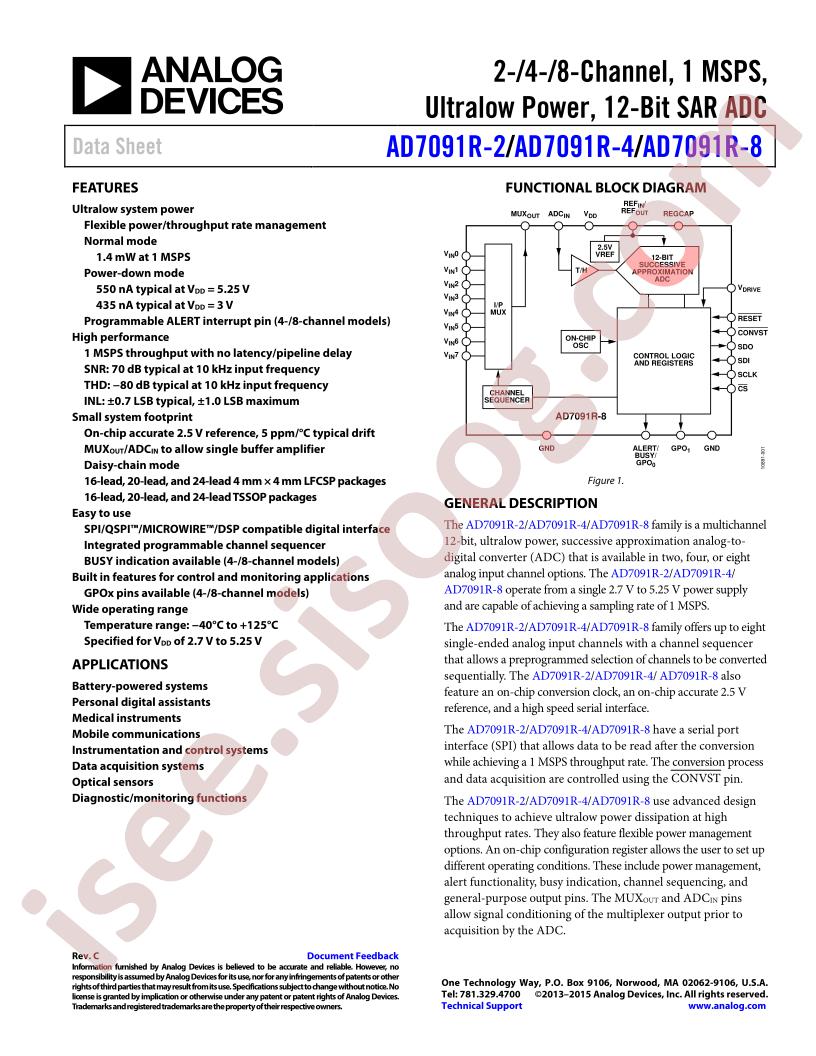 AD7091R-2,4,8 Datasheet