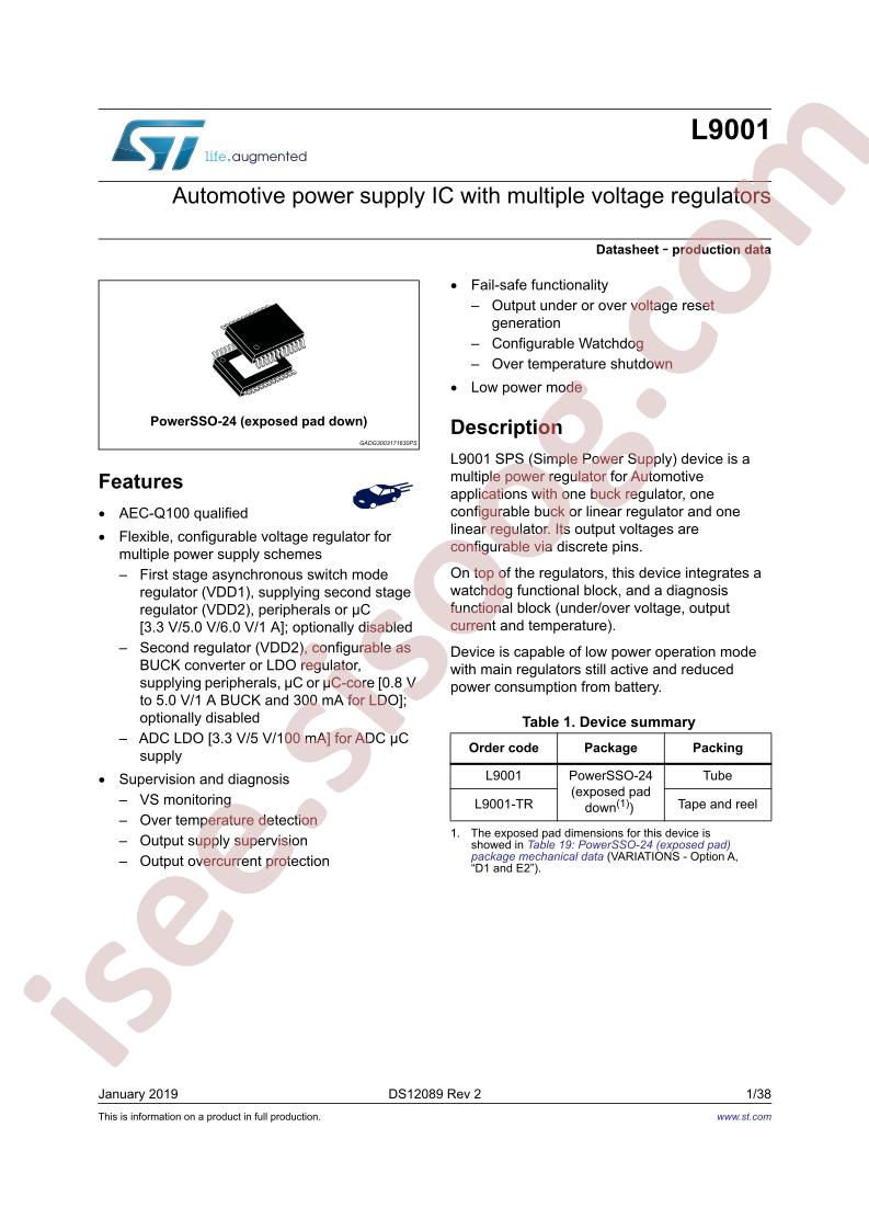 L9001 Datasheet