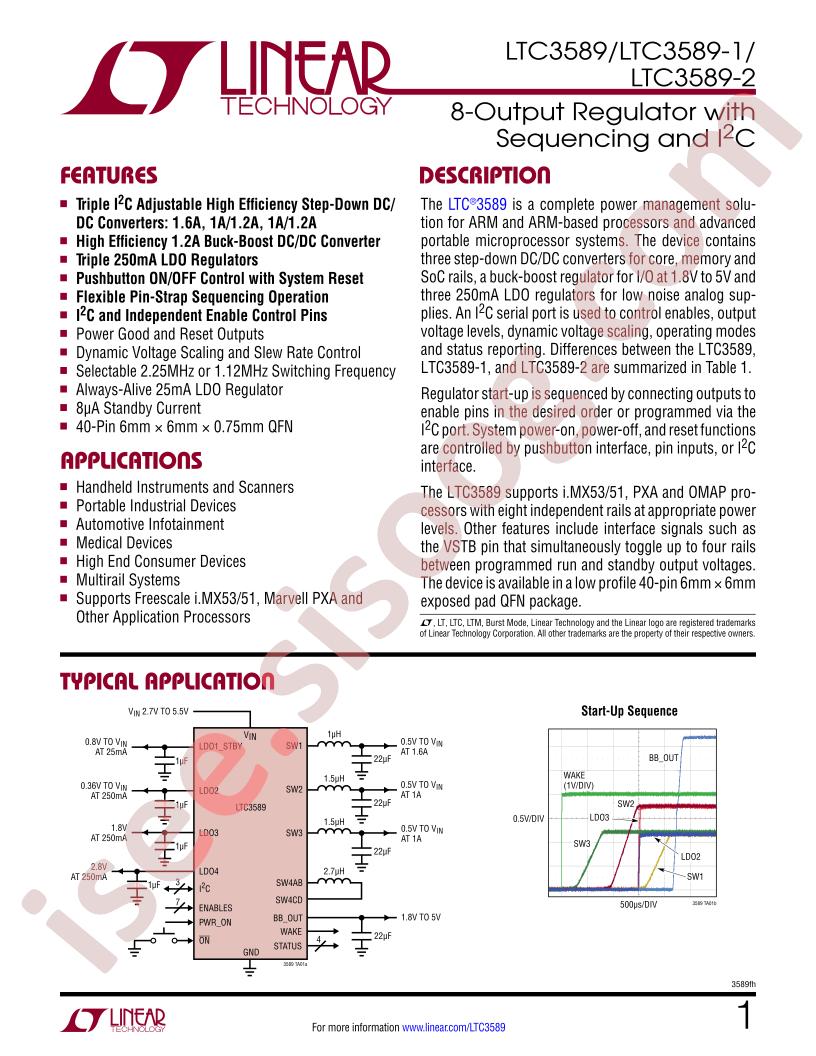 LTC3589(-1, -2) Datasheet