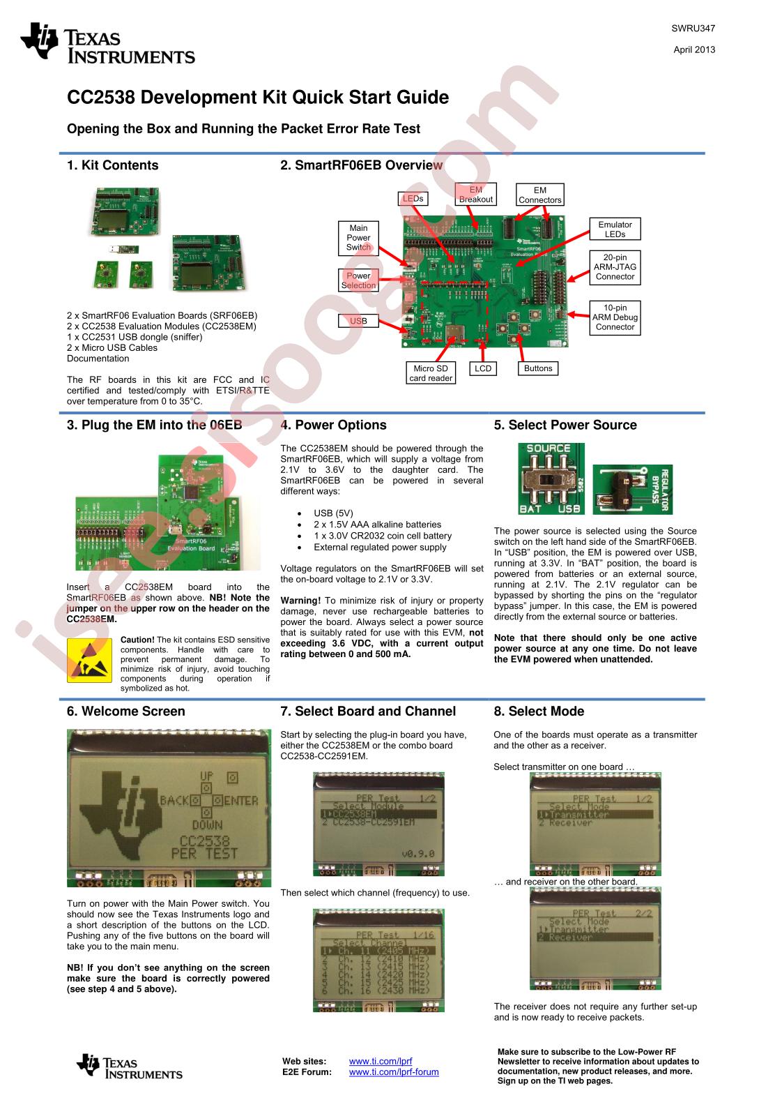 CC2538DK Dev Kit Quick Start Guide