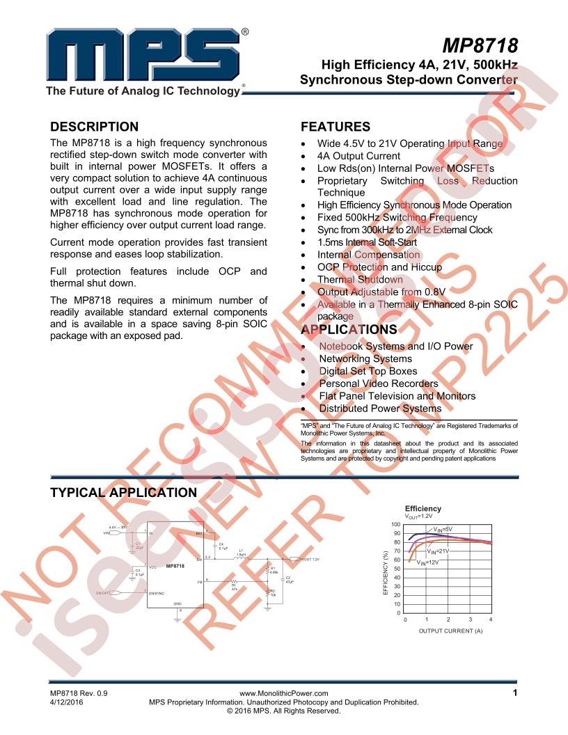 MP8718 Datasheet