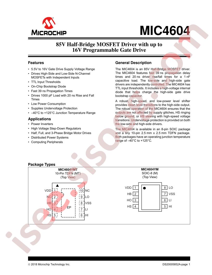 MIC4604 DataSheet