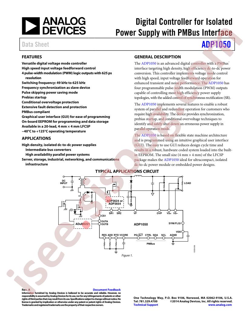 ADP1050 Datasheet