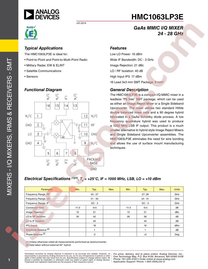 HMC1063LP3E