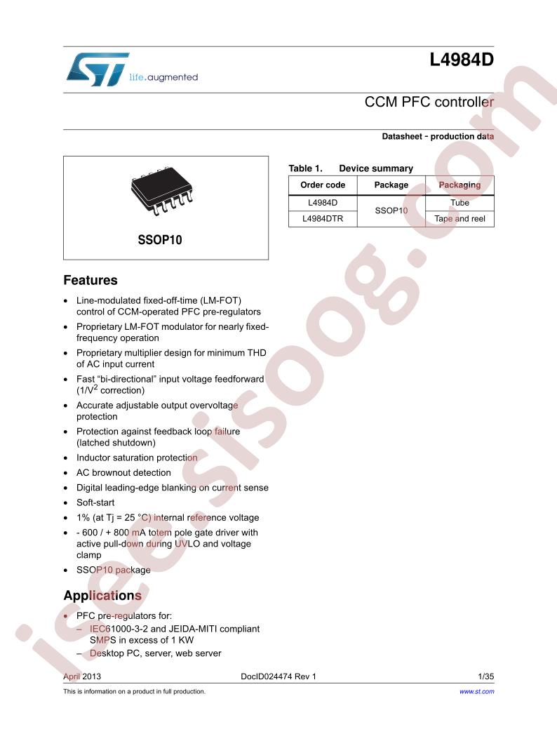 L4984D Datasheet