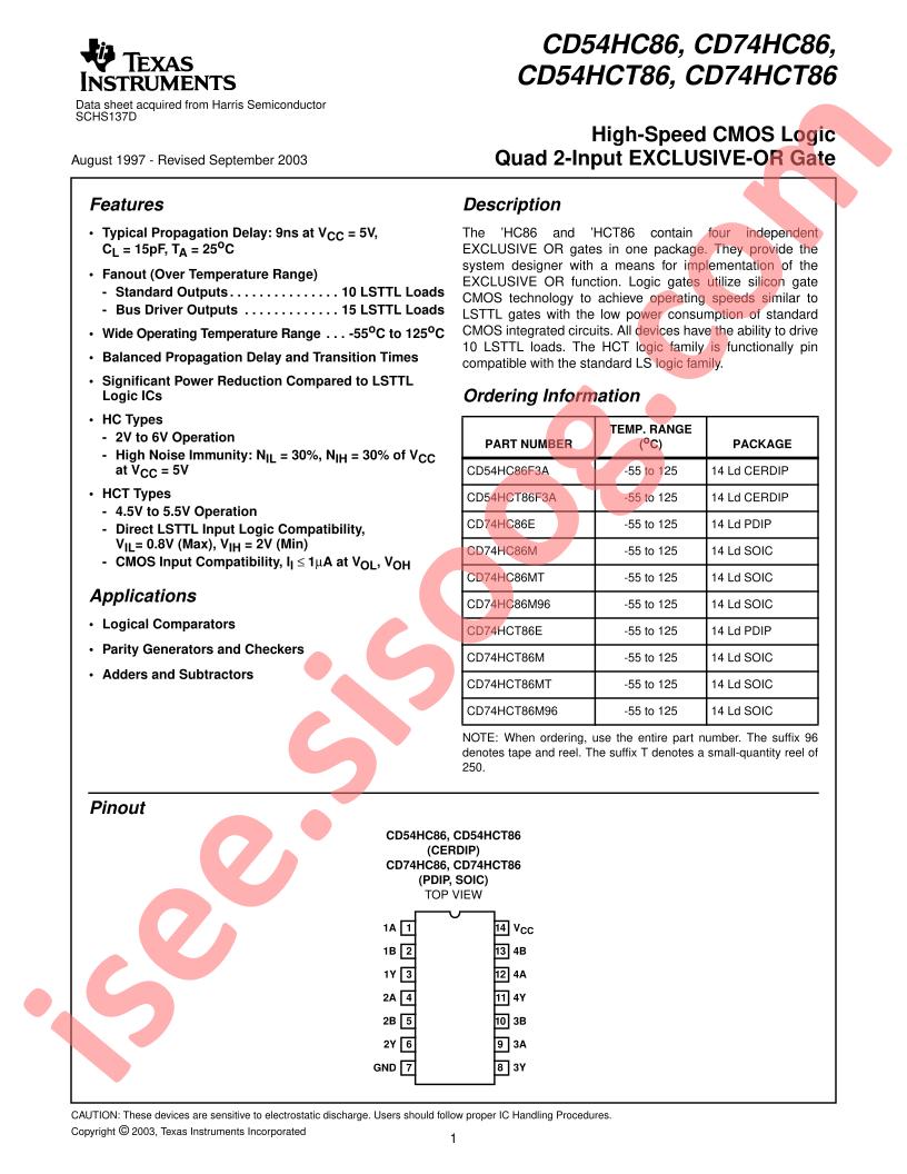 CD54,74HC(T)86