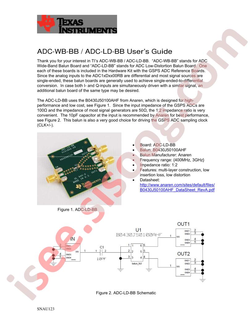 ADC-(WB,LD)-BB  User Guide