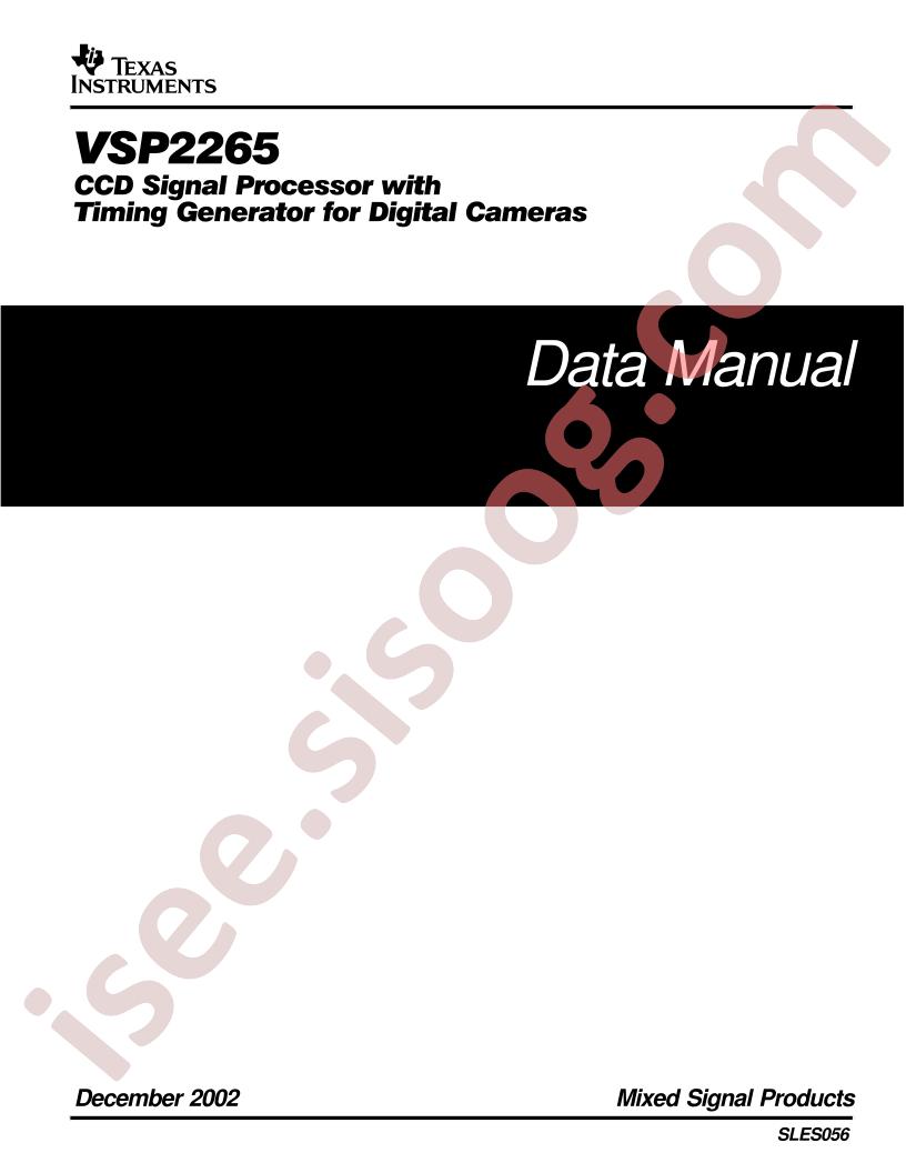 VSP2265 Data Manual