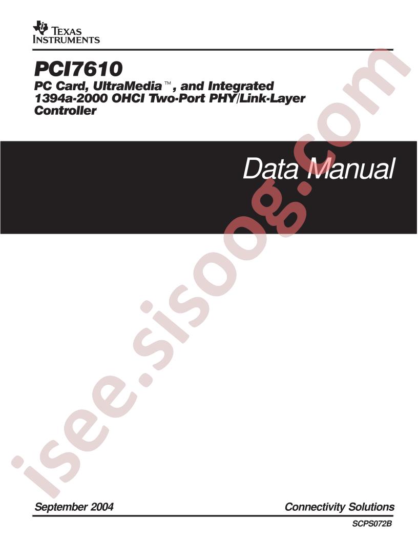 PCI7610 Manual