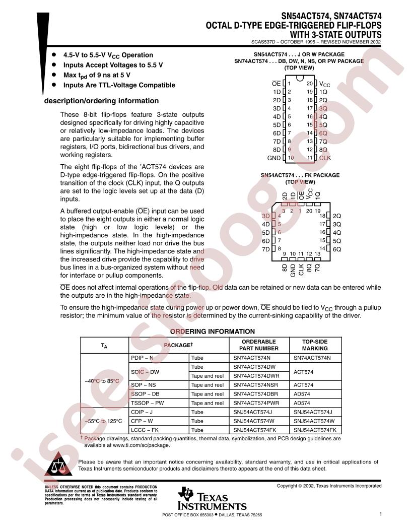 SN54/74ACT574