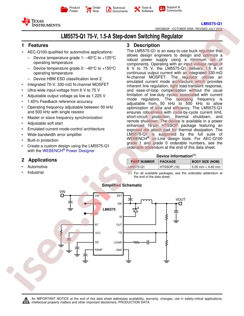 LM5575-Q1 Datasheet