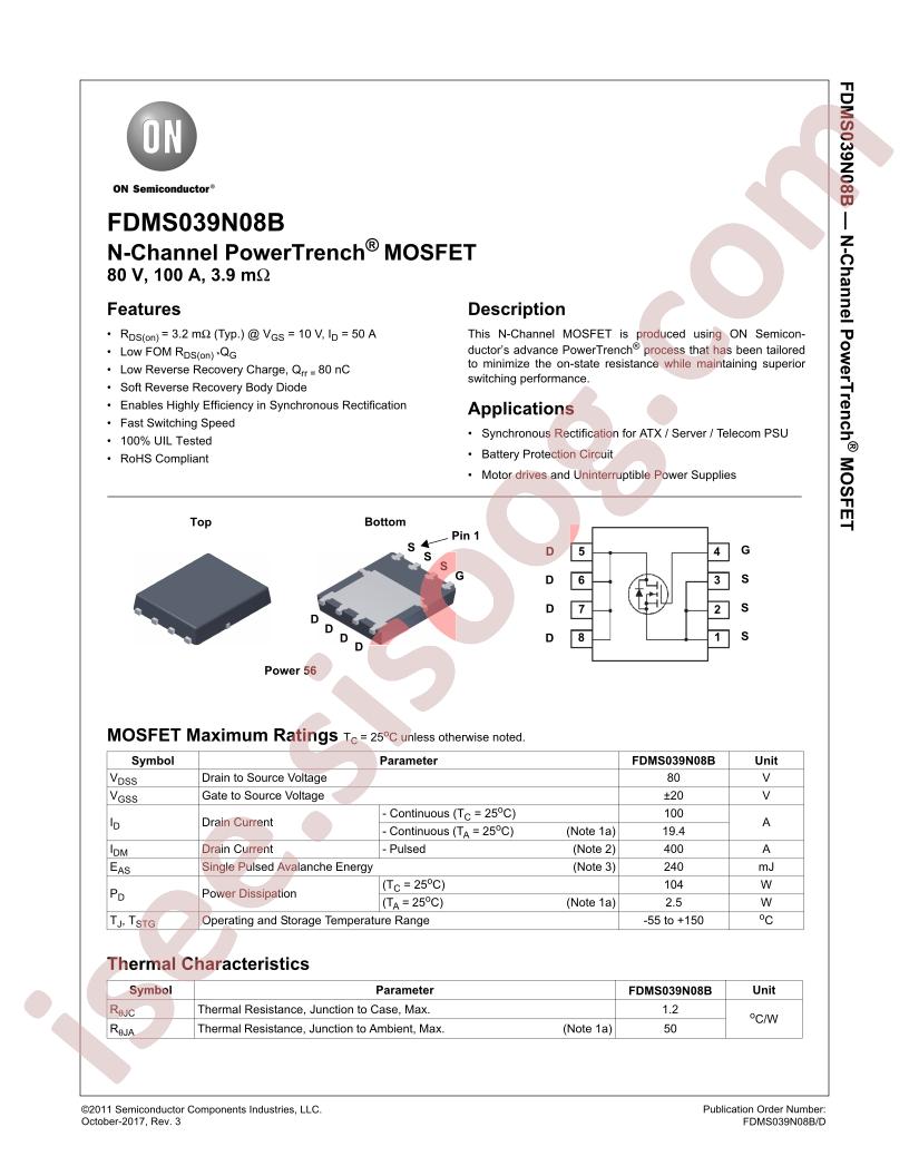FDMS039N08B