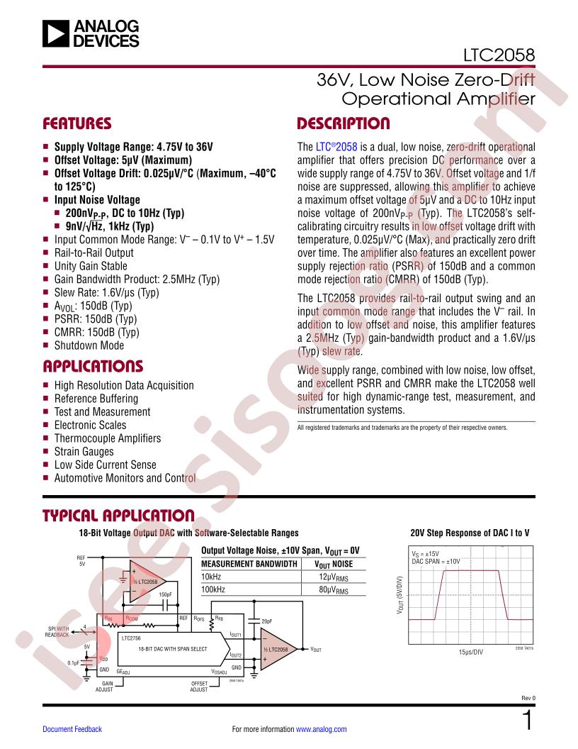 LTC2058 Datasheet