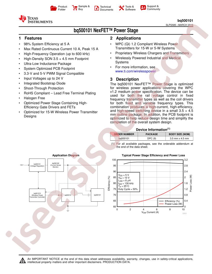 BQ500101 Datasheet