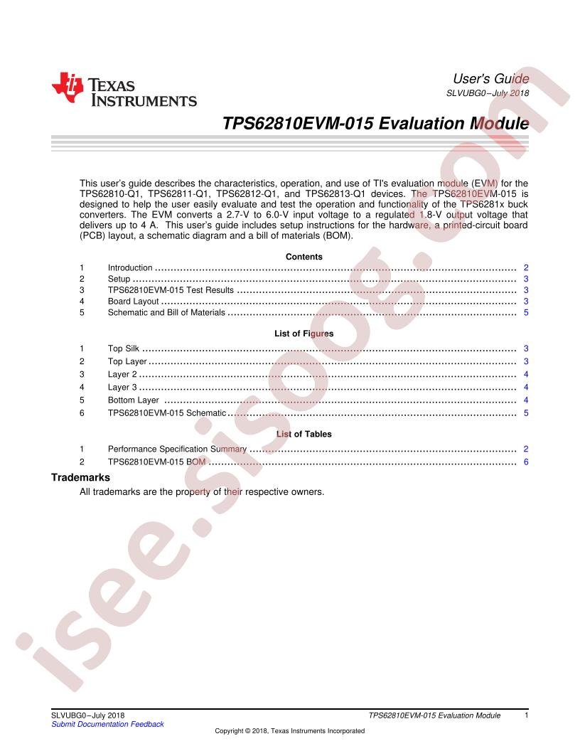 TPS62810EVM-015 User Guide