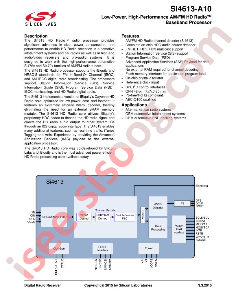 SI4613-A10 Data Short