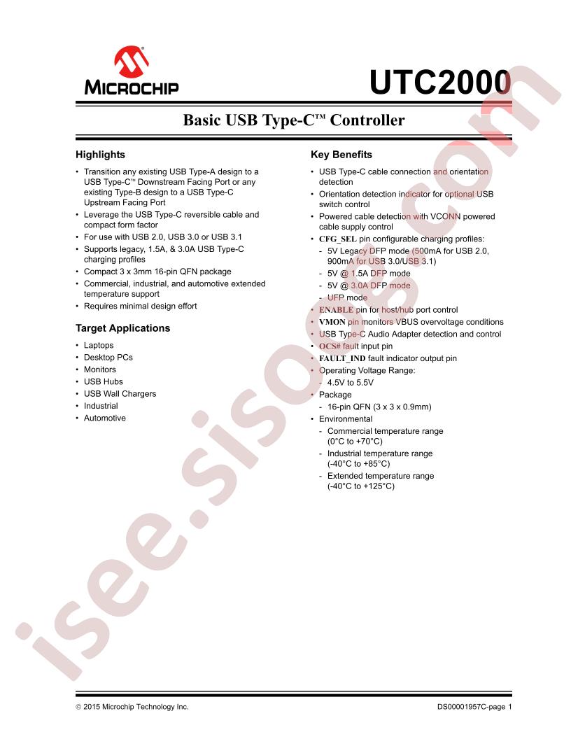 UTC2000 Datasheet